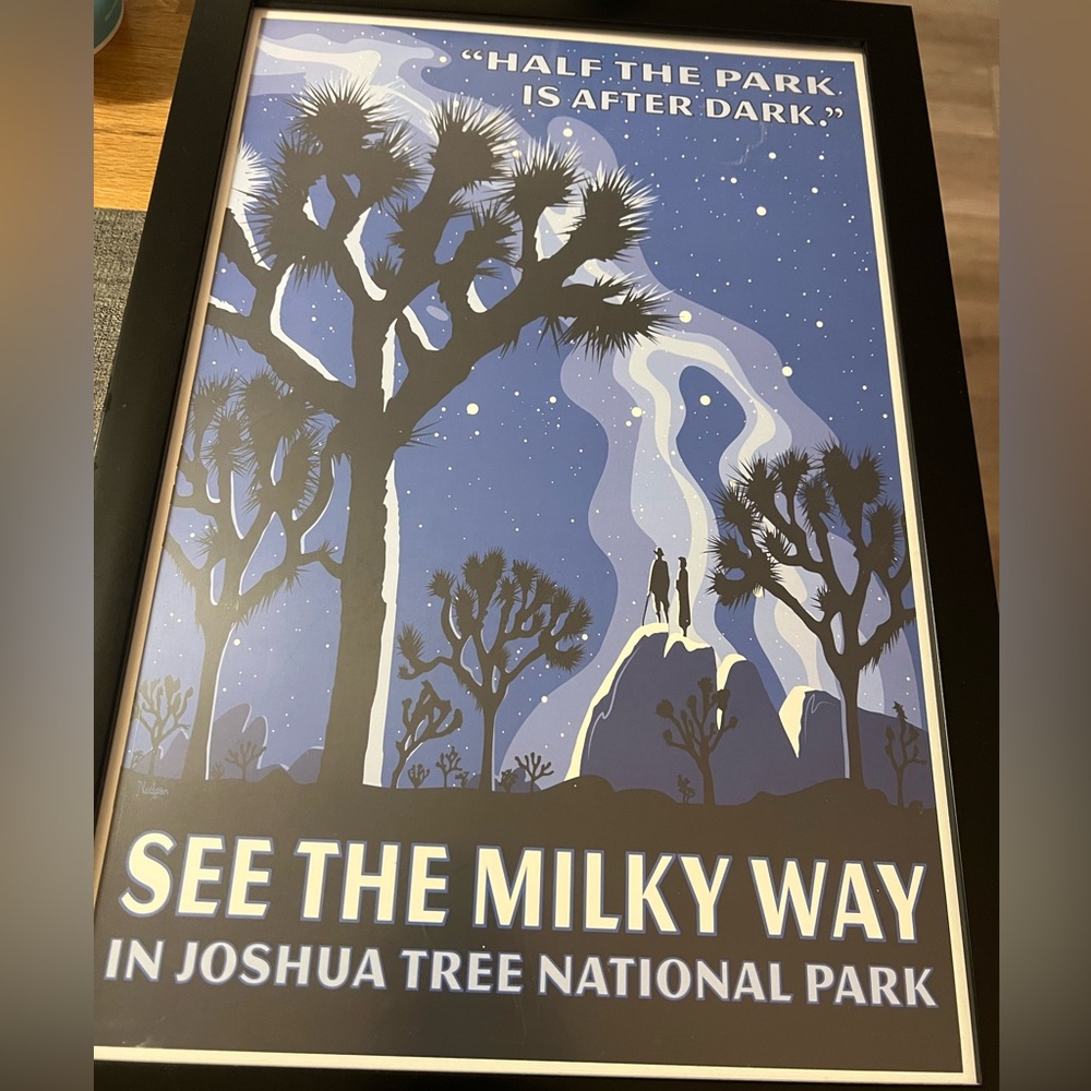 See The Milky Way Joshua Tree National Park Art Print - Blue